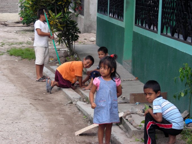 Honduran Children Outside Honduran Children Outside
