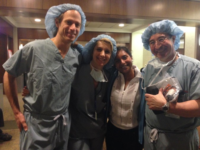 Karla with the doctors